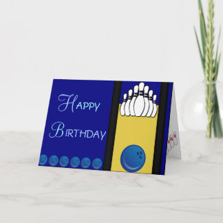 Bowlings-Geburtstag Karte