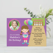 Bowlings-Geburtstags-Party Einladung mit Foto (Stehend Vorderseite)