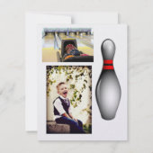 Bowlings-Geburtstagskarte Einladung (Rückseite)