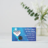 Bowlings-Geschäfts-Karte Visitenkarte (Stehend Vorderseite)