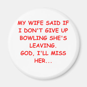 BOWLINGS-Geschenk-T - Shirts Magnet