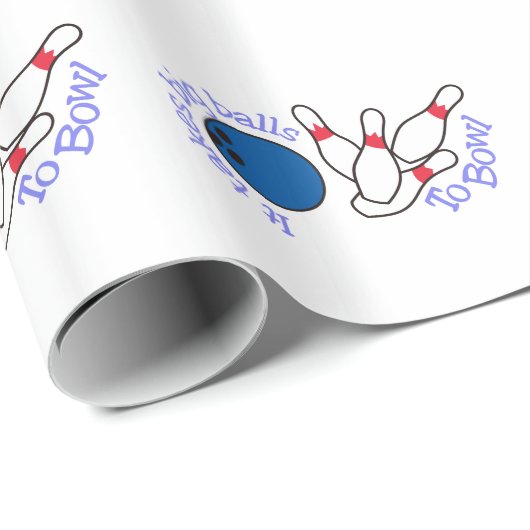 Bowlings-große Bälle Geschenkpapier (Rolleneckpunkt)