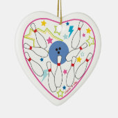 Bowlings-Herz-Verzierung Keramik Ornament (Rechts)
