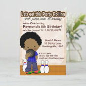 Bowlings-Jungen-Party laden ein Einladung (Stehend Vorderseite)