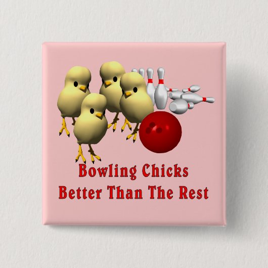 Bowlings-Küken Button (Vorderseite)