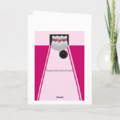 Bowlings-Mädchen-Geburtstags-Gruß-Karte Karte (Rückseite)