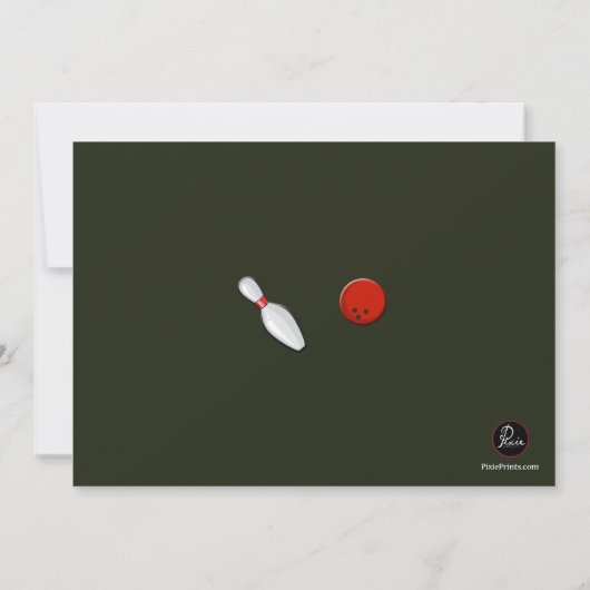 Bowlings-Nachteinladung Einladung (Rückseite)