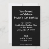 Bowlings-Party Einladung (Rückseite)