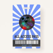 Bowlings-Party, VIP-Durchlauf, Einladung, Jungen Ausweis (Vorderseite)