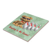 Bowlings-Spiel-Hund Fliese (Seite)