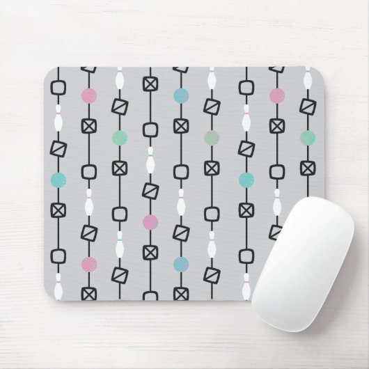 Bowlings-Streifen Mousepad (Mit Mouse)