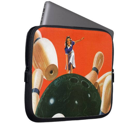 Bowlings-Streik Laptopschutzhülle (Vorne Rechts)