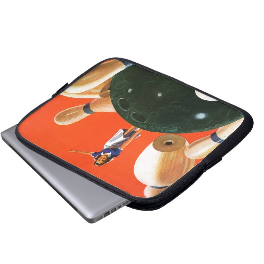 Bowlings-Streik Laptopschutzhülle (Vorne Knopf)