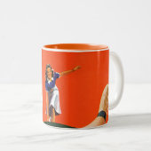 Bowlings-Streik Zweifarbige Tasse (VorderseiteRechts)