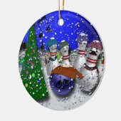 Bowlings-Weihnachten Carol Keramikornament (Links)