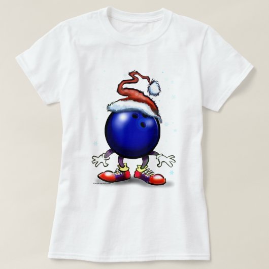 Bowlings-Weihnachten T-Shirt (Design vorne)