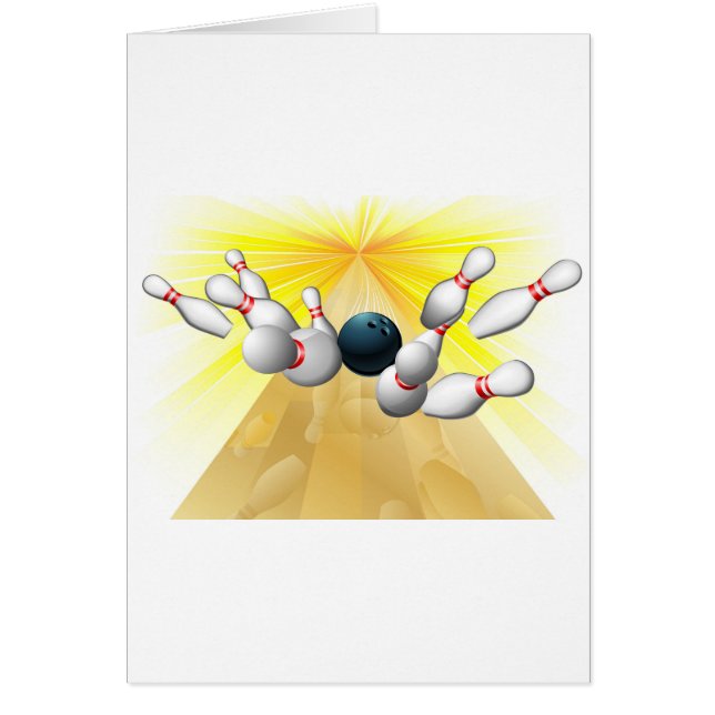 Bowlingsball, der Buttone schlägt (Vorne)