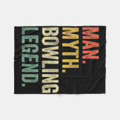 Bowlingspieler Lustiger Mann Mythos Bowling-Mannsc Fleecedecke (Vorderseite (Horizontal))