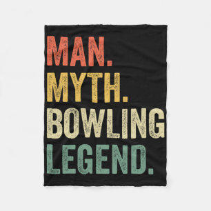 Bowlingspieler Lustiger Mann Mythos Bowling-Mannsc Fleecedecke