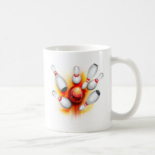 Bowlingsspiel (Draufsicht) Kaffeetasse