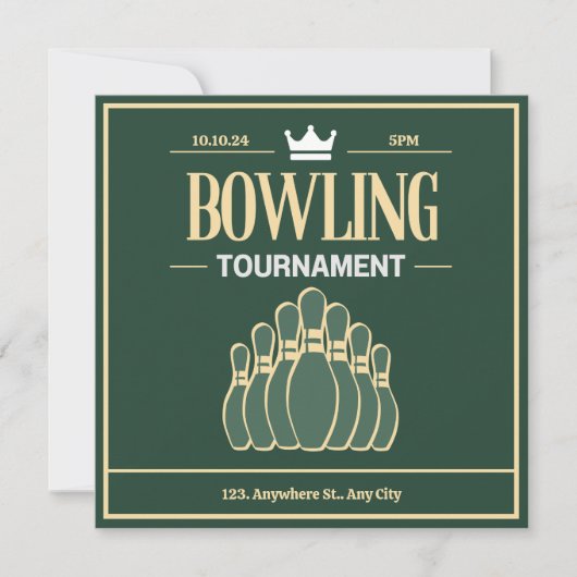 Bowlingturnier Einladung (Vorderseite)