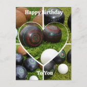Bowls Heart Foto Collage, Geburtstagskarte Postkarte (Vorderseite)