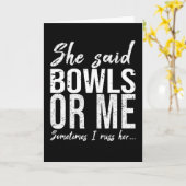 Bowls lustige Geschenkidee Karte (Gelbe Blume)