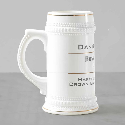 Bowls Spieler und Bowls Champion Bierglas