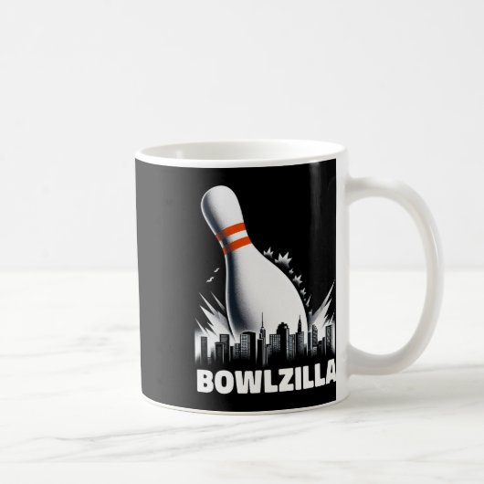 Bowlzilla zerstört Zehn Button Stadt Männer Kinder Kaffeetasse (Rechts)