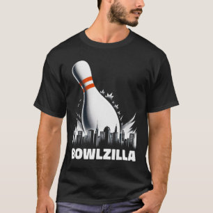 Bowlzilla zerstört Zehn Button Stadt Männer Kinder T-Shirt