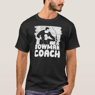 Bowman Coach Bow Arrow Club Wettbewerb Bogenschieß T-Shirt