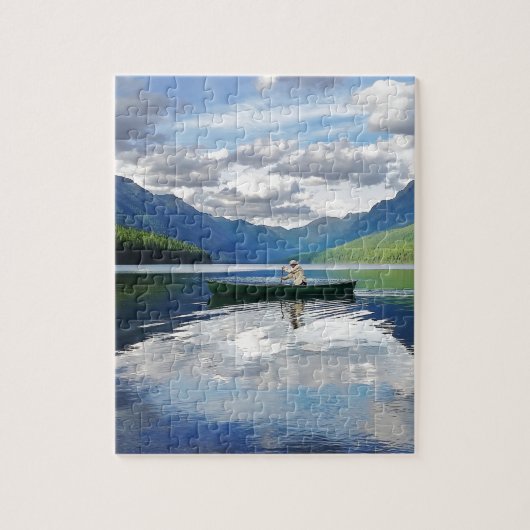 Bowman Lake - Glacier Nationalpark Montana Puzzle (Vertikal)