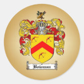 Bowman-Wappen Runder Aufkleber (Vorderseite)