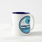 Bowman's Beach Florida Palm Tree Birds Zweifarbige Tasse (VorderseiteRechts)