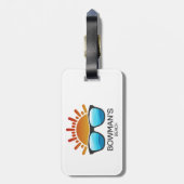 Bowman's Beach Florida Sonnenbrille Gepäckanhänger (Rückseite vertikal)