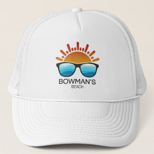 Bowman's Beach Florida Sonnenbrillen Truckerkappe (Vorderseite)