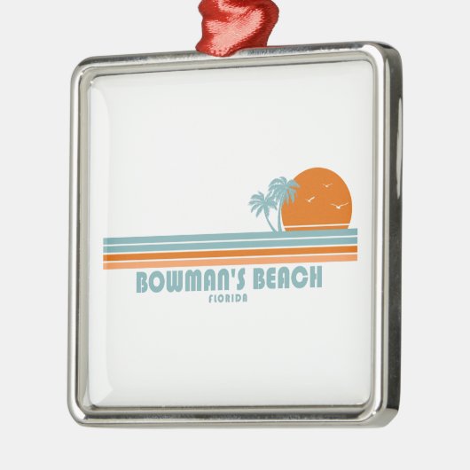 Bowman's Beach Florida Sun Palm Trees Ornament Aus Metall (Links)
