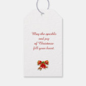 Bows and Bells Frohe Weihnachtsgeschenke Tag Geschenkanhänger (Rückseite)