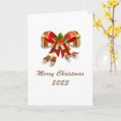 Bows and Bells Frohe Weihnachtskarte Karte (Gelbe Blume)