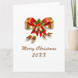 Bows and Bells Frohe Weihnachtskarte Karte