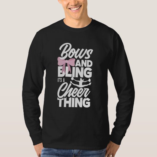 Bows And Bling It's A Cheer Thing Cheerleader T-Shirt (Vorderseite)