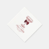 Bows and Bubbly Bridal Shower Napkins Serviette (Ecke)