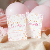 Bows and Hearts Sprinkle Baby Shower Invitation Einladung