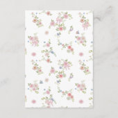 Bows and Wildflowers Begleitkarte (Rückseite)