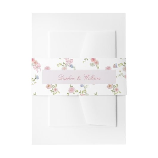 Bows and Wildflowers Einladungsbanderole (Vorderseite Beispiel)