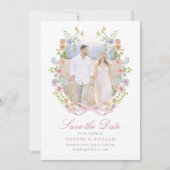 Bows and Wildflowers Photo Save The Date (Vorderseite)