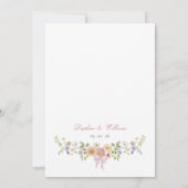 Bows and Wildflowers Photo Save The Date (Rückseite)