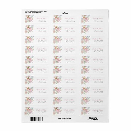Bows and Wildflowers Return Address Label (Vorne)