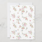 Bows and Wildflowers Wedding Invitation Einladung (Rückseite)