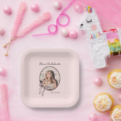 Bows & Babes Bachelorette Pink Girly Custom Pappteller (Party)